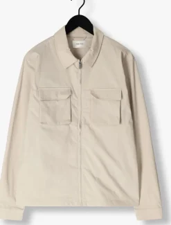 zand pure path overshirt shirt with front zipper and chest pockets