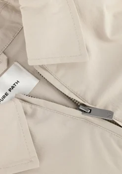 zand pure path overshirt shirt with front zipper and chest pockets