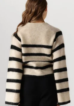 zand second female vest ovalis knit wide sleeve cardigan