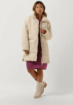 zand selected femme gewatteerde jas heidi puffer jacket