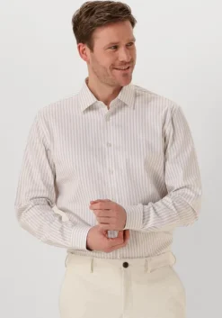 zand selected homme klassiek overhemd slhslim-performance shirt ls noos