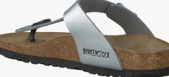 zilveren birkenstock teenslippers gizeh kids