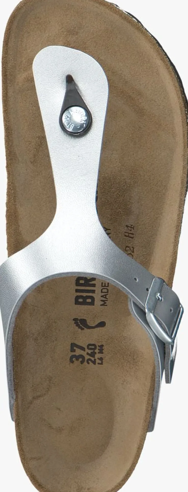 zilveren birkenstock teenslippers gizeh kids