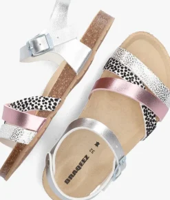 zilveren braqeez sandalen saar spain