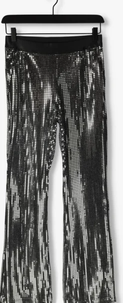 zilveren co'couture flared broek mirror flare pant