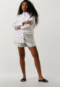 zilveren co'couture korte broek phoebe crackle short