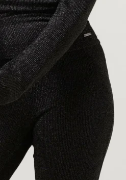 zilveren colourful rebel flared broek lurex extra flare pants