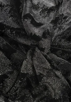 zilveren colourful rebel mini jurk mencia zebra metallic v-neck dress