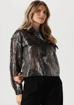 zilveren copenhagen muse blouses cmtrucker-jacket