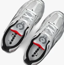 zilveren diadora lage sneakers mesh runner