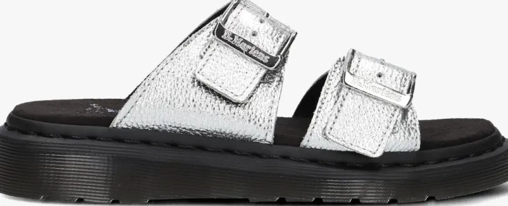 zilveren dr martens slippers josef