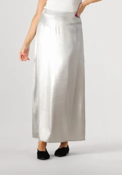 zilveren edited maxirok silva skirt