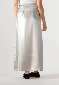 zilveren edited maxirok silva skirt