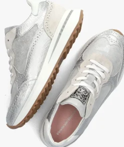 zilveren floris van bommel lage sneakers sfw-10109