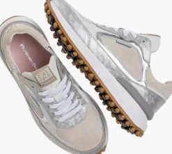 zilveren floris van bommel lage sneakers sfw-10107