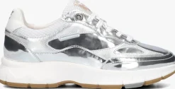 zilveren floris van bommel lage sneakers sfw-10101