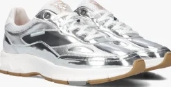 zilveren floris van bommel lage sneakers sfw-10101