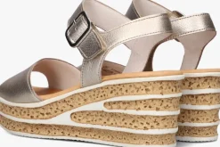 zilveren gabor sandalen met hak 651