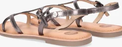 zilveren gioseppo platte sandalen biscoe