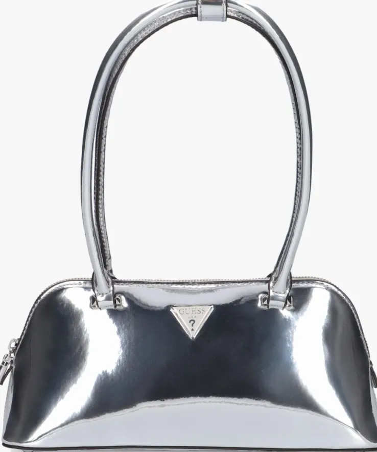 zilveren guess schoudertas arnela shoulder satchel