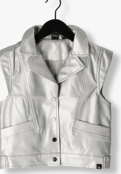 zilveren indian blue jeans gilet vegan leather sleeveless gilet