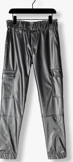 zilveren indian blue jeans cargobroeken vegan leather cargo pants