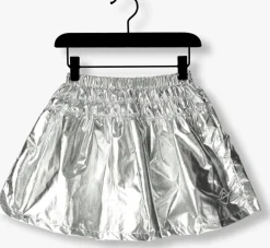 zilveren jelly mallow minirok shirring short leggings skirt