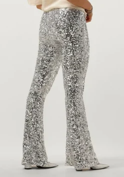 zilveren josh v flared broek flora