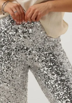 zilveren josh v flared broek flora