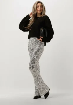 zilveren josh v flared broek flora