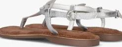 zilveren lazamani platte sandalen 75.422