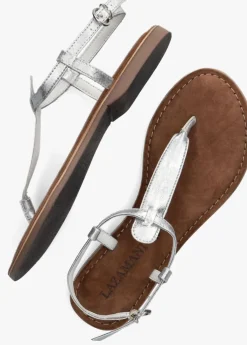 zilveren lazamani platte sandalen 75.422