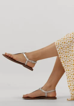 zilveren lazamani platte sandalen 75.422