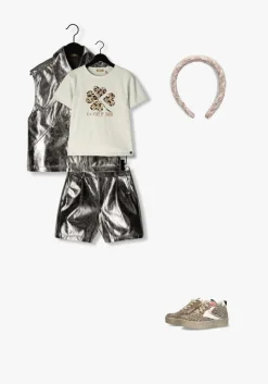 zilveren like flo korte broek fantasy flo metallic short
