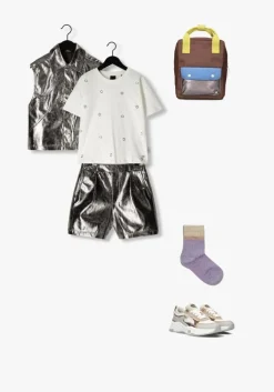 zilveren like flo korte broek fantasy flo metallic short