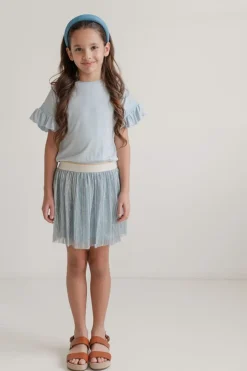 zilveren like flo minirok sara flo plisse skirt