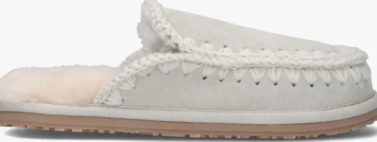 zilveren mou pantoffels slipper full eskimo stitch