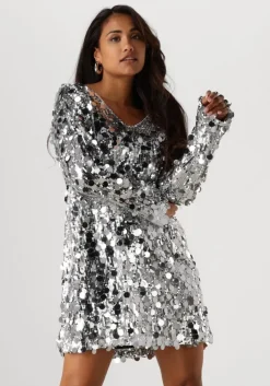 zilveren moves mini jurk idona