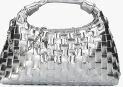 zilveren núnoo schoudertas dandy braided recycled cool