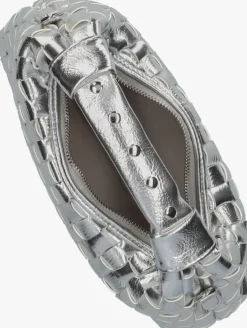 zilveren núnoo schoudertas dandy braided recycled cool