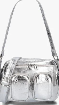 zilveren núnoo schoudertas ellie metallic