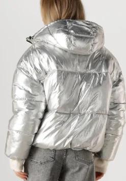 zilveren notre-v gewatteerde jas nv-eef