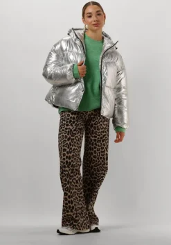 zilveren notre-v gewatteerde jas nv-eef