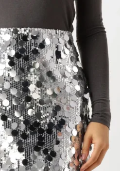 zilveren notre-v minirok nv-emerald