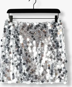 zilveren notre-v minirok nv-emerald