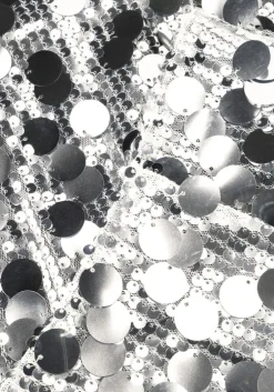 zilveren notre-v minirok nv-emerald