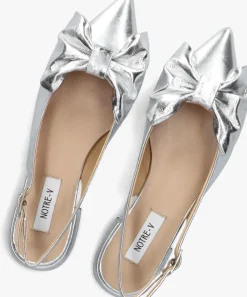 zilveren notre-v slingbacks 12261