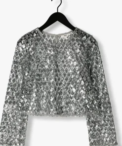 zilveren object top objgitte lo l/s top 136