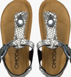 zilveren omoda platte sandalen 1680