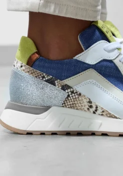 zilveren piedi nudi lage sneakers selva 17.09